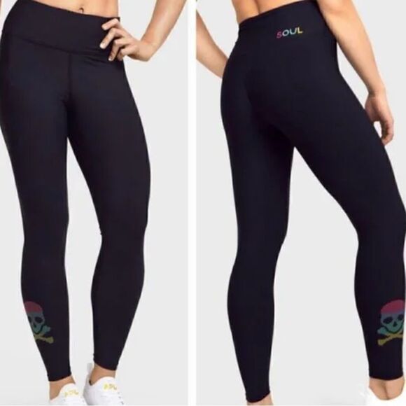 Soul by Soulcycle Pride Silicone Skull Leggings - Picture 1 of 6